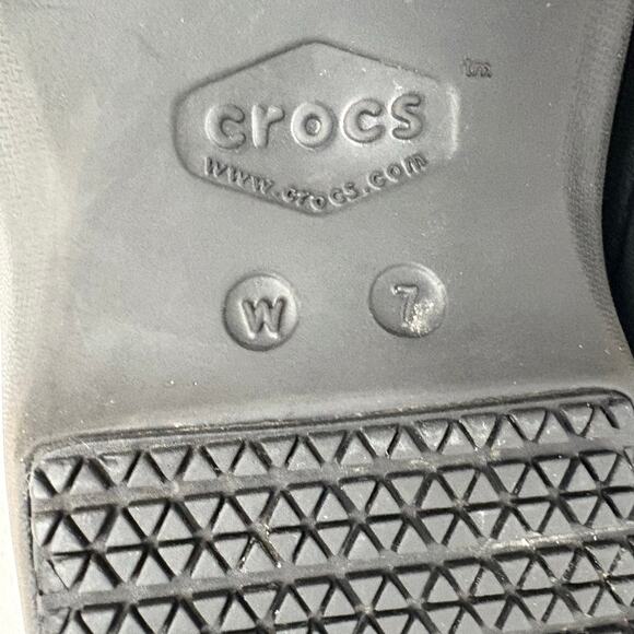 Crocs At Work Neria Pro II Slip Resistant Rubber Clogs Black Leopard Print 7 - Picture 12 of 15